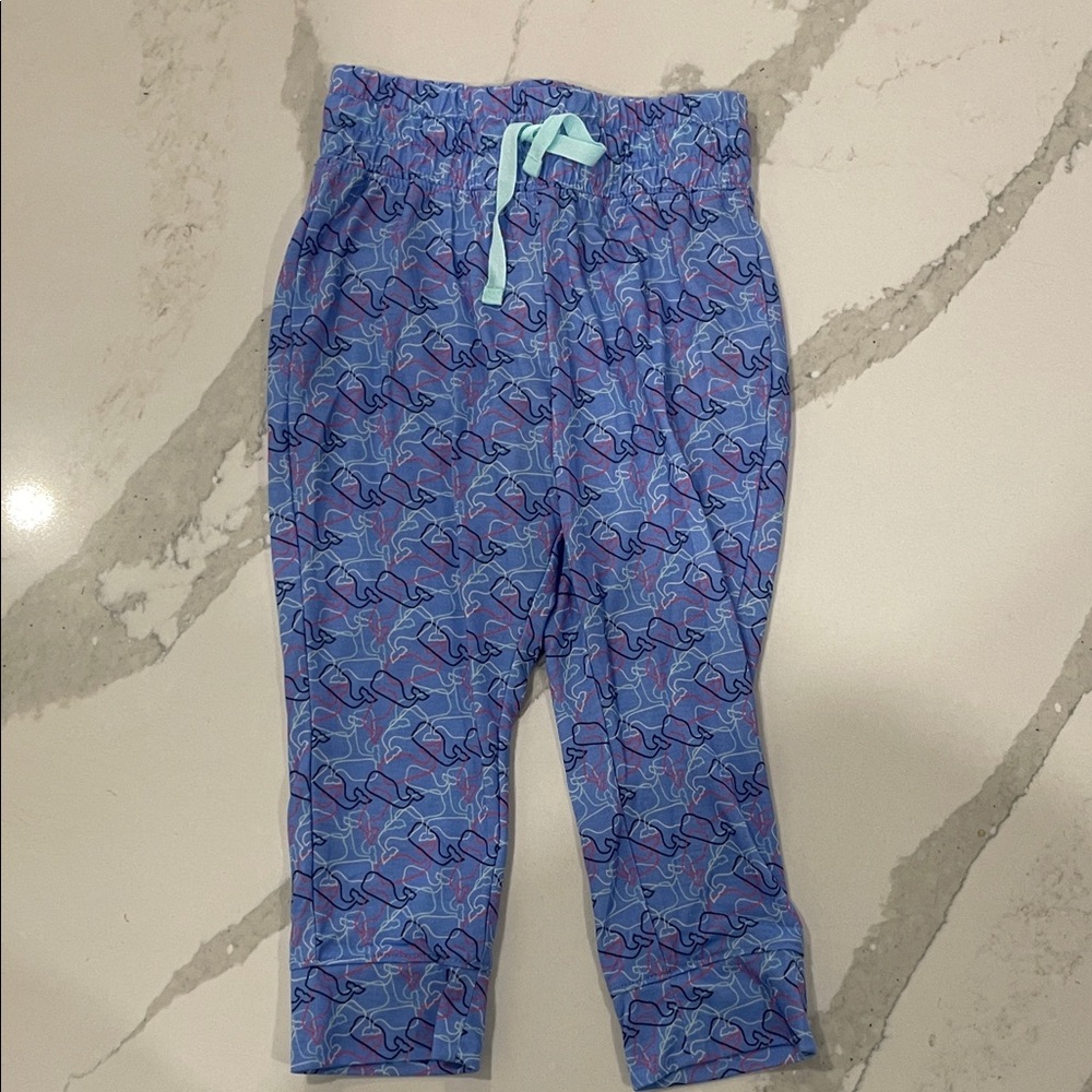 Vineyard Vines Kids Blue whale print Pajama Bottoms